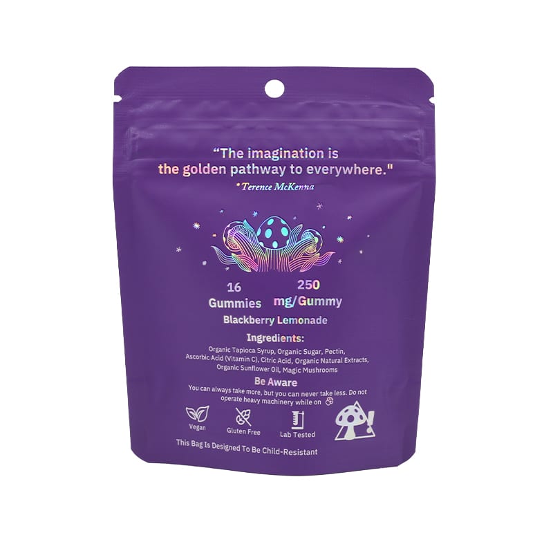MycroChips Premium Magic Gummies - Blackberry Lemonade - back